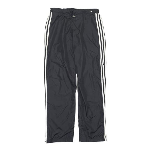 L adidas 3-Stripe Track Pants – Black Climalite Mesh-Lined Straight Leg - Picture 1 of 5